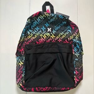 NWT Hurley Multi Colored Logo Backpack